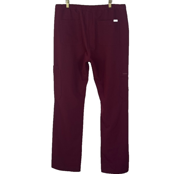 Figs Scrub Pants Mens Sz Large Cairo Cargo Burgundy Technical Collection TM3001 - Picture 2 of 16